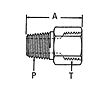 2246 External Pipe to SAE O-Ring Boss Internal